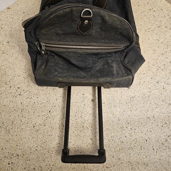 KIPLING Large Navy Wheeled Rolling Duffle Bag Suitcase Luggage 30”x15” - Picture 9 of 16